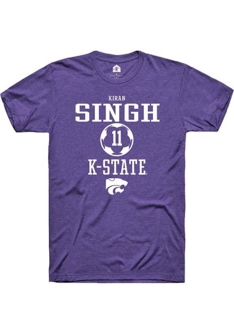 Kiran Singh Purple K-State Wildcats NIL Sport Icon Short Sleeve T Shirt