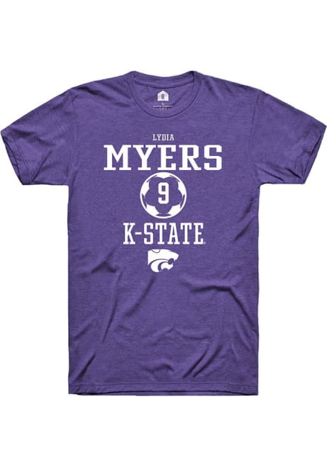 Lydia Myers Purple K-State Wildcats NIL Sport Icon Short Sleeve T Shirt