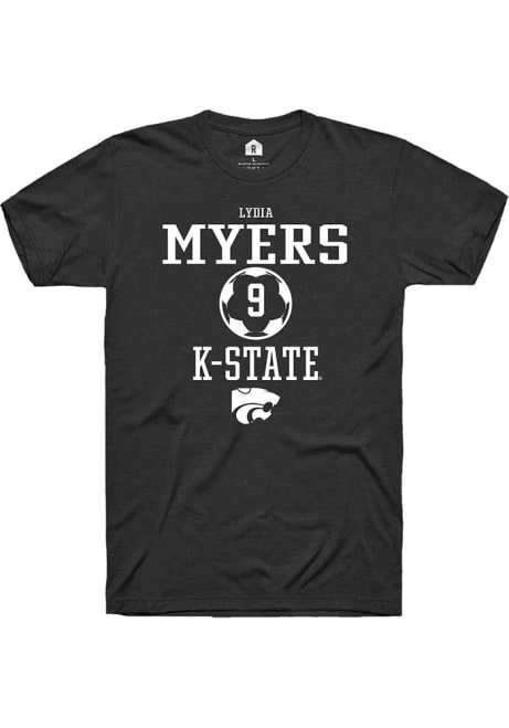 Lydia Myers Black K-State Wildcats NIL Sport Icon Short Sleeve T Shirt