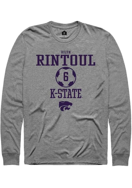 Rilyn Rintoul Rally Mens Graphite K-State Wildcats NIL Sport Icon Tee