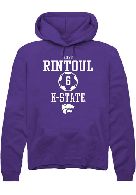 Rilyn Rintoul Rally Mens Purple K-State Wildcats NIL Sport Icon Hooded Sweatshirt