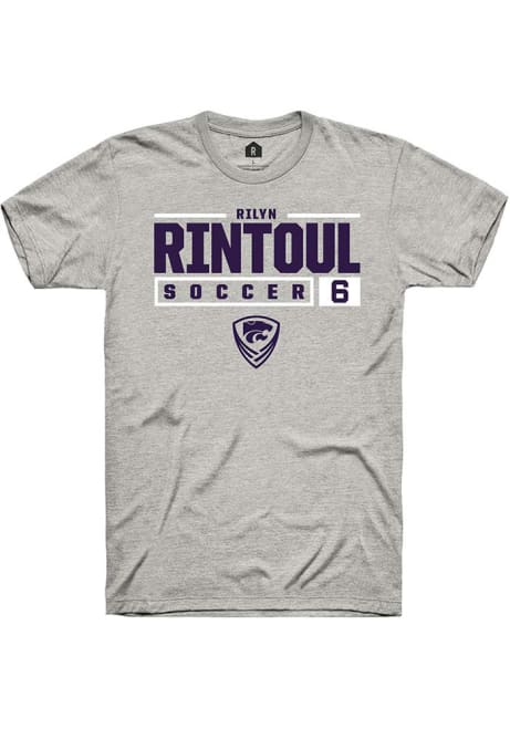 Rilyn Rintoul Ash K-State Wildcats NIL Stacked Box Short Sleeve T Shirt