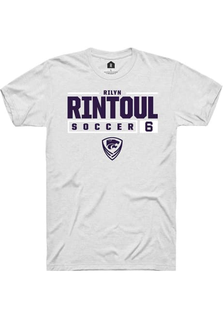 Rilyn Rintoul White K-State Wildcats NIL Stacked Box Short Sleeve T Shirt