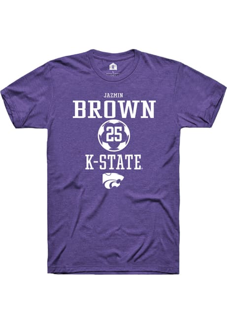 Jazmin Brown Purple K-State Wildcats NIL Sport Icon Short Sleeve T Shirt