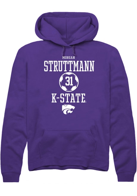 Morgan Struttmann Rally Mens Purple K-State Wildcats NIL Sport Icon Hooded Sweatshirt