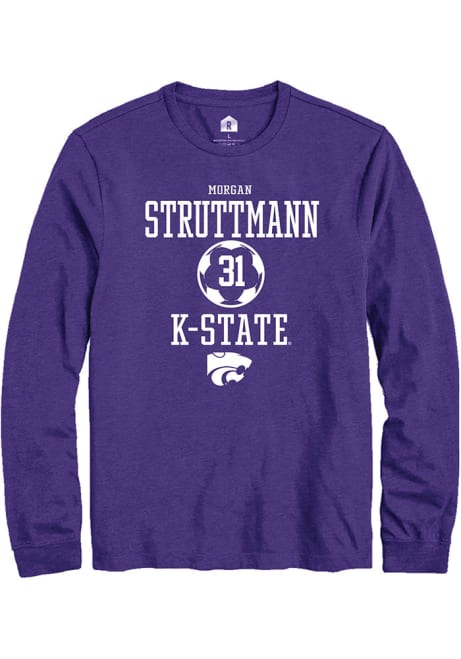 Morgan Struttmann Rally Mens Purple K-State Wildcats NIL Sport Icon Tee
