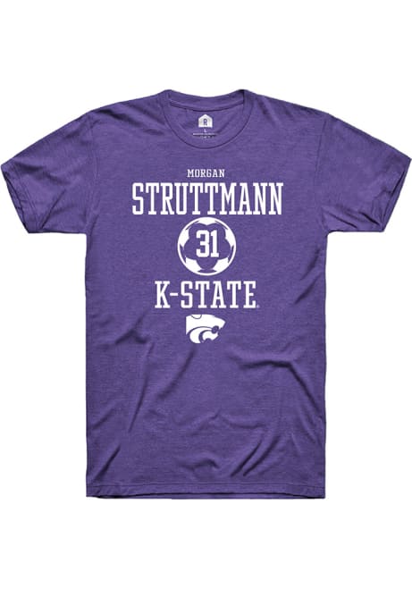 Morgan Struttmann Purple K-State Wildcats NIL Sport Icon Short Sleeve T Shirt