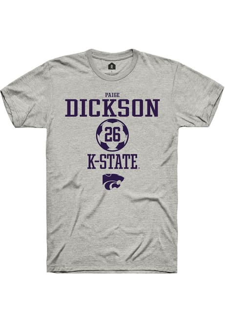 Paige Dickson Ash K-State Wildcats NIL Sport Icon Short Sleeve T Shirt