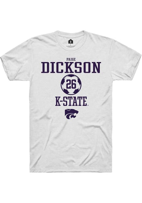 Paige Dickson White K-State Wildcats NIL Sport Icon Short Sleeve T Shirt