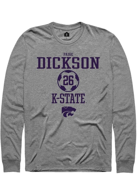 Paige Dickson Rally Mens Graphite K-State Wildcats NIL Sport Icon Tee