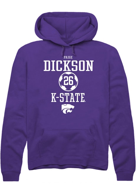 Paige Dickson Rally Mens Purple K-State Wildcats NIL Sport Icon Hooded Sweatshirt