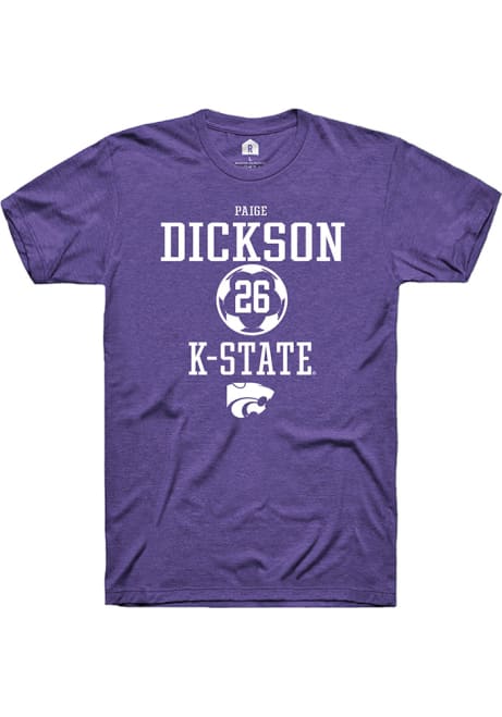 Paige Dickson Purple K-State Wildcats NIL Sport Icon Short Sleeve T Shirt