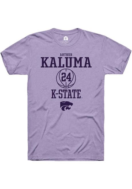 Arthur Kaluma Lavender K-State Wildcats NIL Sport Icon Short Sleeve T Shirt