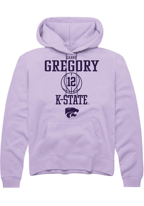 Gabriella Gregory Rally Mens Lavender K-State Wildcats NIL Sport Icon Hooded Sweatshirt
