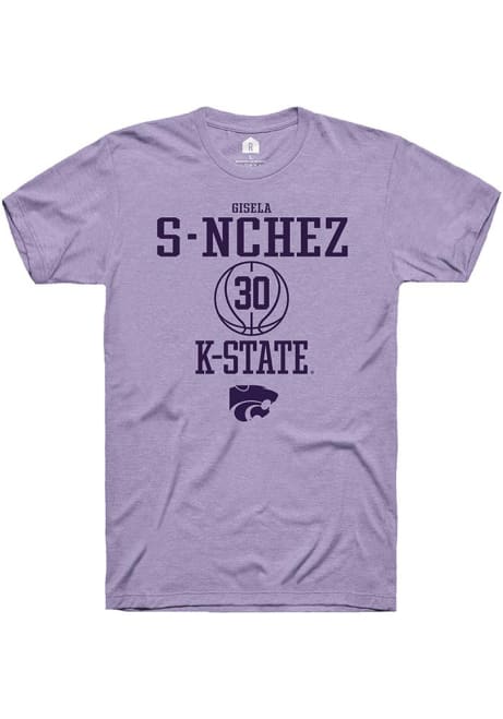 Gisela Sánchez Lavender K-State Wildcats NIL Sport Icon Short Sleeve T Shirt