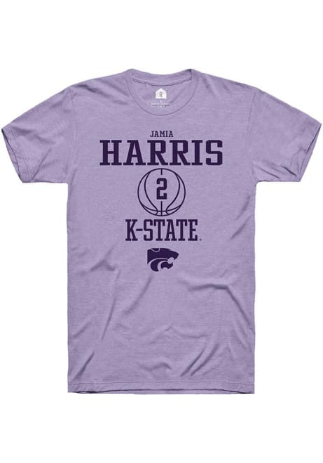 Jamia Harris Lavender K-State Wildcats NIL Sport Icon Short Sleeve T Shirt