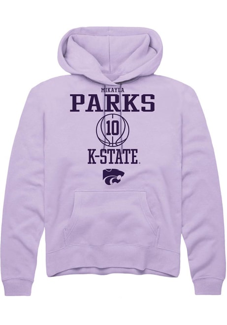 Mikayla Parks Rally Mens Lavender K-State Wildcats NIL Sport Icon Hooded Sweatshirt