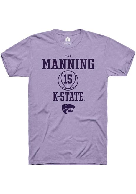 Taj Manning Lavender K-State Wildcats NIL Sport Icon Short Sleeve T Shirt