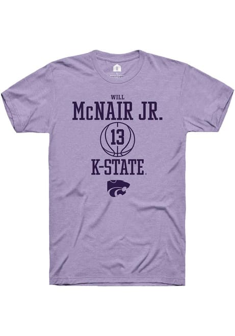 Will McNair Jr. Lavender K-State Wildcats NIL Sport Icon Short Sleeve T Shirt