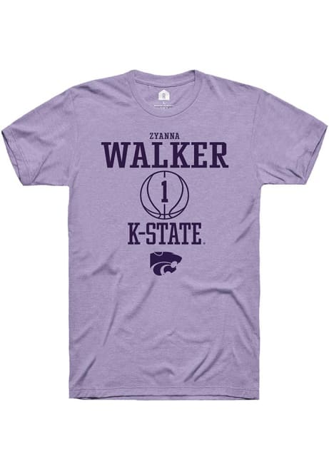 Zyanna Walker Lavender K-State Wildcats NIL Sport Icon Short Sleeve T Shirt