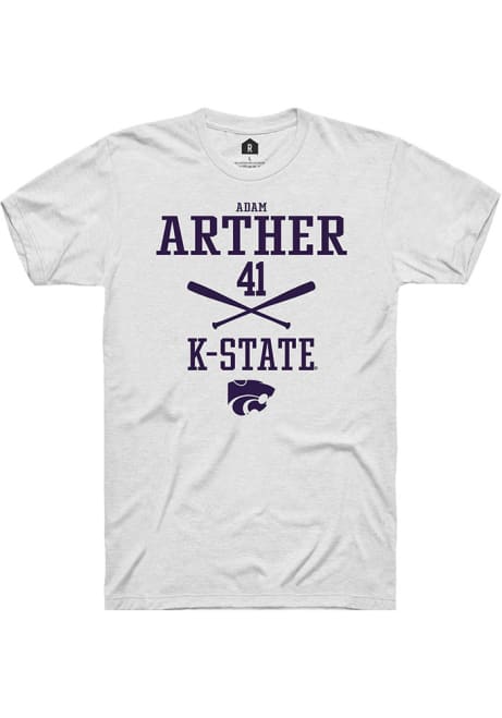 Adam Arther White K-State Wildcats NIL Sport Icon Short Sleeve T Shirt