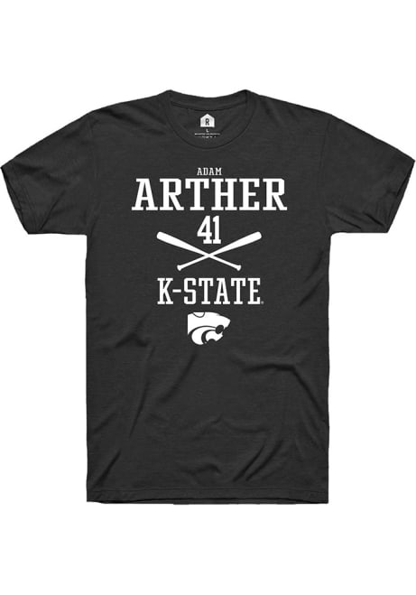 Adam Arther Black K-State Wildcats NIL Sport Icon Short Sleeve T Shirt