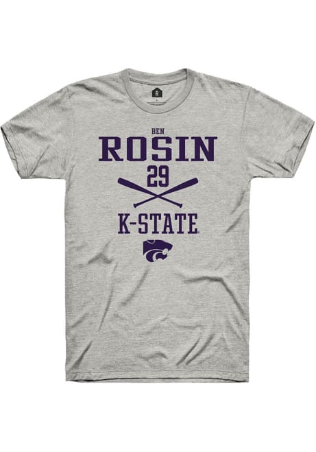 Ben Rosin Ash K-State Wildcats NIL Sport Icon Short Sleeve T Shirt