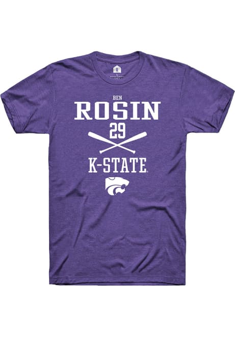 Ben Rosin Purple K-State Wildcats NIL Sport Icon Short Sleeve T Shirt