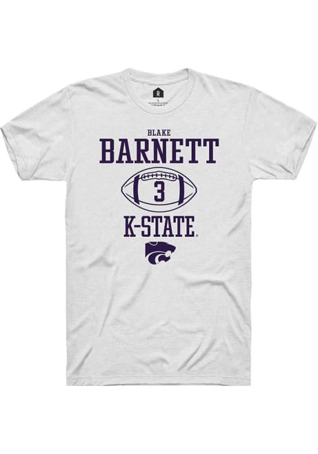 Blake Barnett White K-State Wildcats NIL Sport Icon Short Sleeve T Shirt