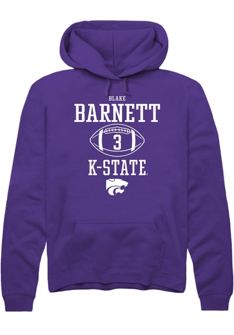 Blake Barnett Rally Mens Purple K-State Wildcats NIL Sport Icon Hooded Sweatshirt