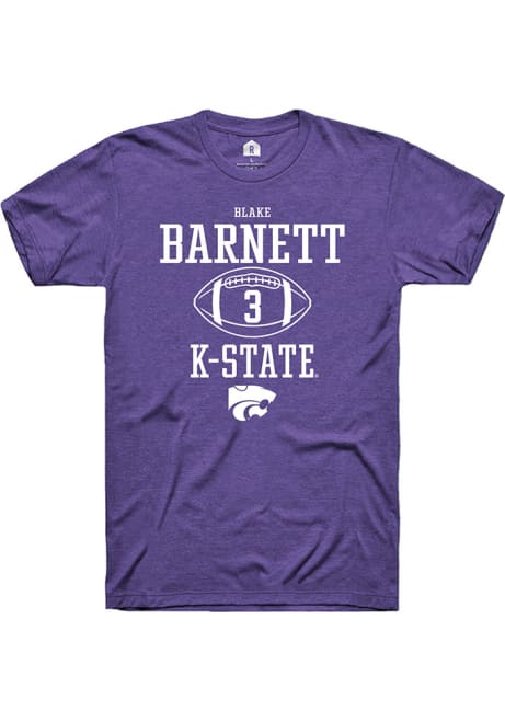 Blake Barnett Purple K-State Wildcats NIL Sport Icon Short Sleeve T Shirt