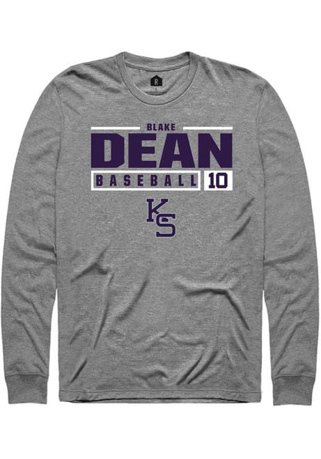 Blake Dean Rally Mens Graphite K-State Wildcats NIL Stacked Box Tee