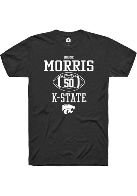 Boone Morris Black K-State Wildcats NIL Sport Icon Short Sleeve T Shirt