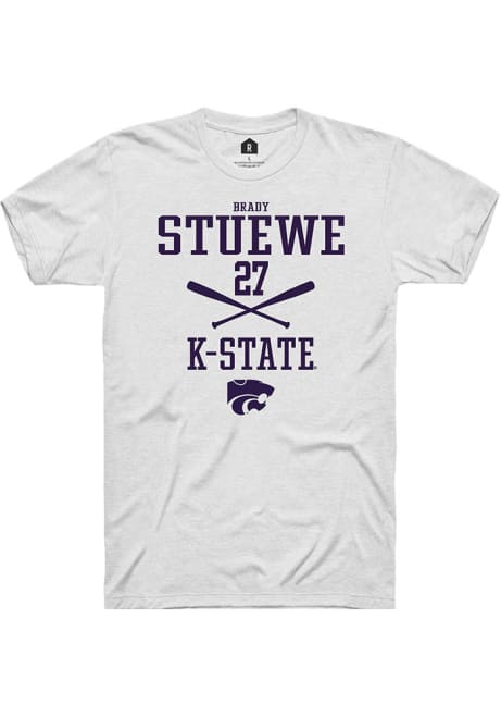 Brady Stuewe White K-State Wildcats NIL Sport Icon Short Sleeve T Shirt