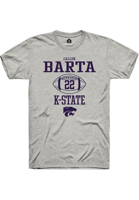 Callen Barta Ash K-State Wildcats NIL Sport Icon Short Sleeve T Shirt