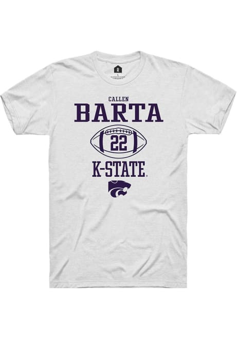 Callen Barta White K-State Wildcats NIL Sport Icon Short Sleeve T Shirt