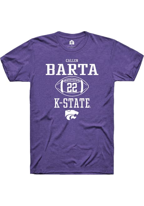Callen Barta Purple K-State Wildcats NIL Sport Icon Short Sleeve T Shirt