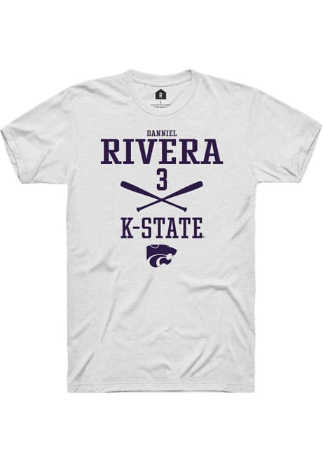 Danniel Rivera White K-State Wildcats NIL Sport Icon Short Sleeve T Shirt
