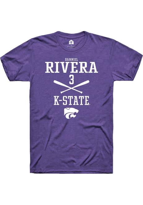 Danniel Rivera Purple K-State Wildcats NIL Sport Icon Short Sleeve T Shirt