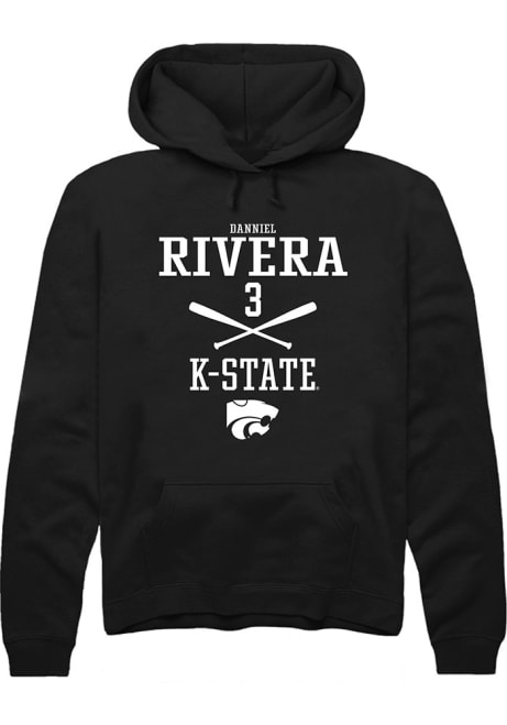 Danniel Rivera Rally Mens Black K-State Wildcats NIL Sport Icon Hooded Sweatshirt