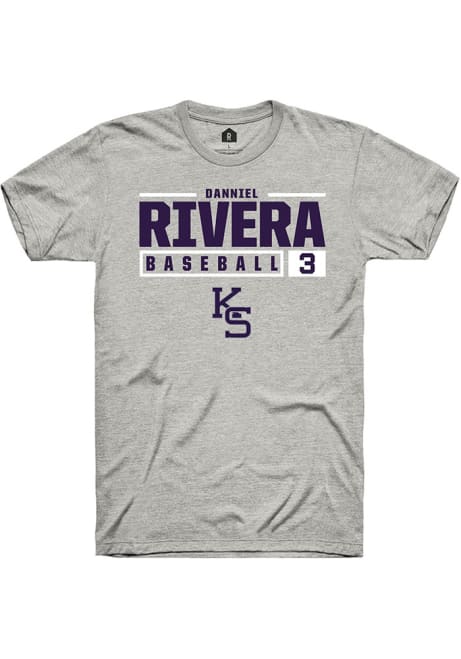 Danniel Rivera Ash K-State Wildcats NIL Stacked Box Short Sleeve T Shirt