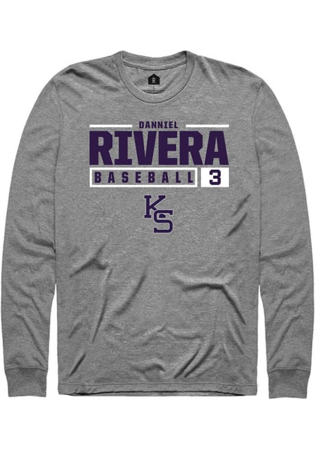 Danniel Rivera Rally Mens Graphite K-State Wildcats NIL Stacked Box Tee