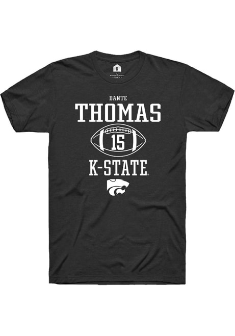 Dante Thomas Black K-State Wildcats NIL Sport Icon Short Sleeve T Shirt