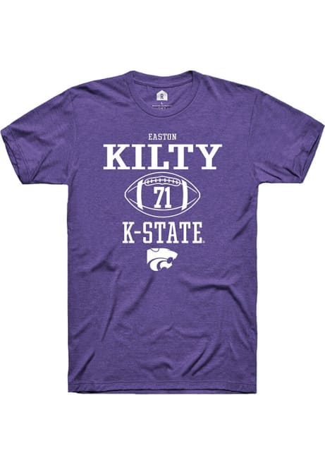 Easton Kilty Purple K-State Wildcats NIL Sport Icon Short Sleeve T Shirt