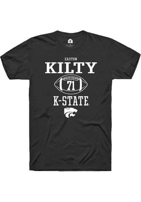 Easton Kilty Black K-State Wildcats NIL Sport Icon Short Sleeve T Shirt