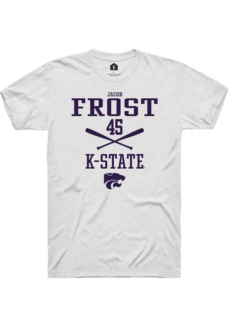 Jacob Frost White K-State Wildcats NIL Sport Icon Short Sleeve T Shirt