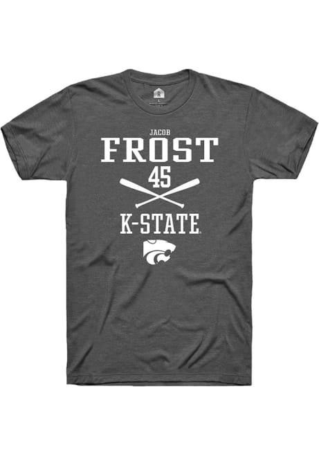 Jacob Frost Grey K-State Wildcats NIL Sport Icon Short Sleeve T Shirt