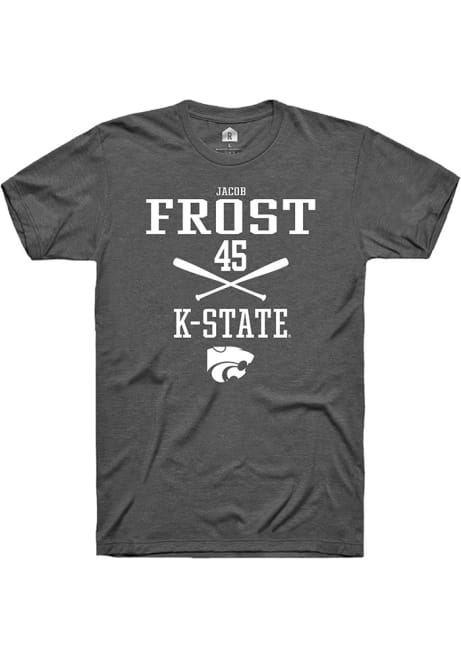 Jacob Frost Dark Grey K-State Wildcats NIL Sport Icon Short Sleeve T Shirt