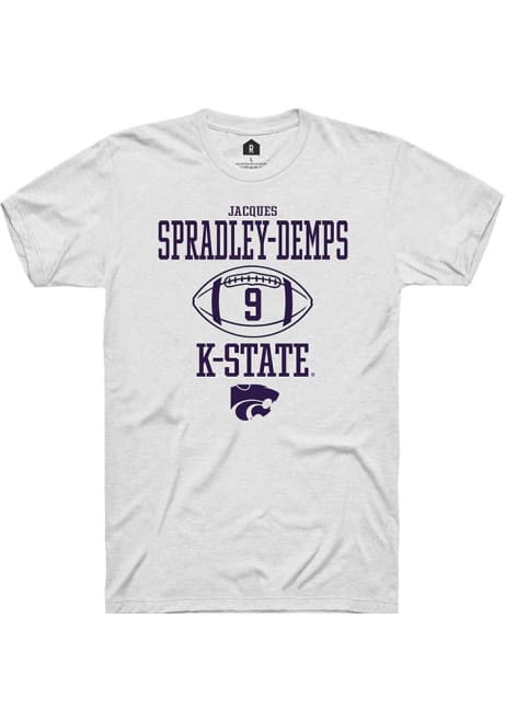 Jacques Spradley-Demps White K-State Wildcats NIL Sport Icon Short Sleeve T Shirt