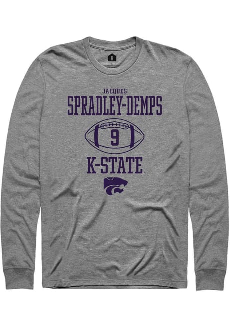 Jacques Spradley-Demps Rally Mens Graphite K-State Wildcats NIL Sport Icon Tee